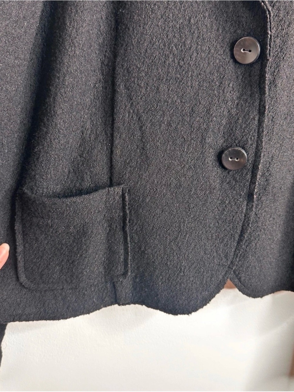 J. Jill Black Women's Two-Button Wool Blend Blazer Size L/XL - Picture 7 of 8